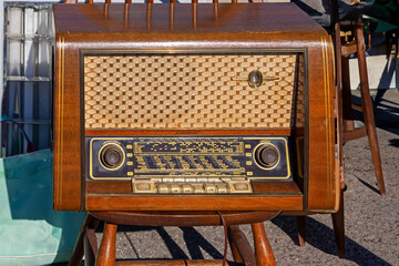 Retro radio sold on flea market