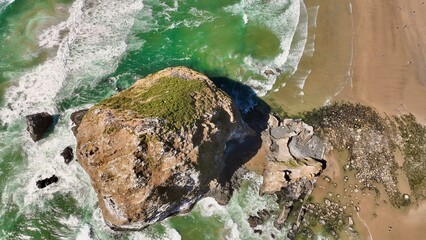 Haystack rock in Cannon, Beach Oregon