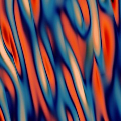Abstract, fluid and colorful 3D background texture. Modern and contemporary feel. Metallic, iridescent and reflective with shades of blue, orange, yellow, cyan, red