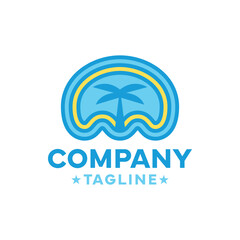 Palm pool logo. Simple, unique, modern.