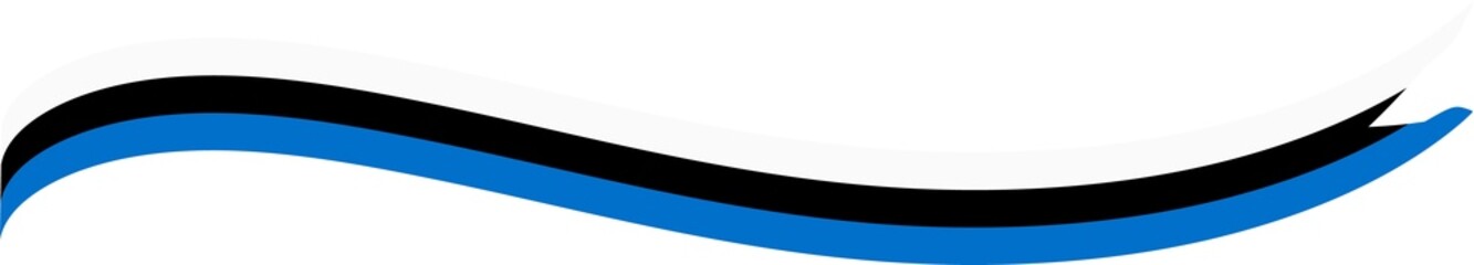 Estonia National Flag Wavy Ribbon