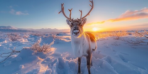 Landscape with reindeer