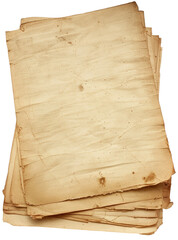 Png Stack old weathered paper with rough edges isolated on transparent background - 746145300