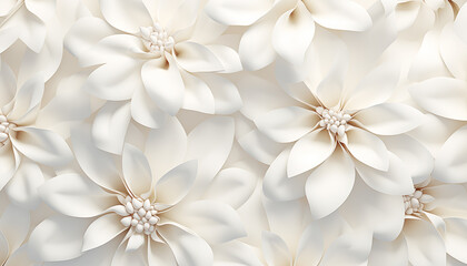 Fototapeta na wymiar White background flowers texture.