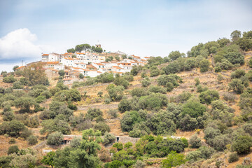 a view of Segura town, municipality of Idanha-a-Nova, province of Beira Baixa, Castelo Branco, Portugal - 746146123
