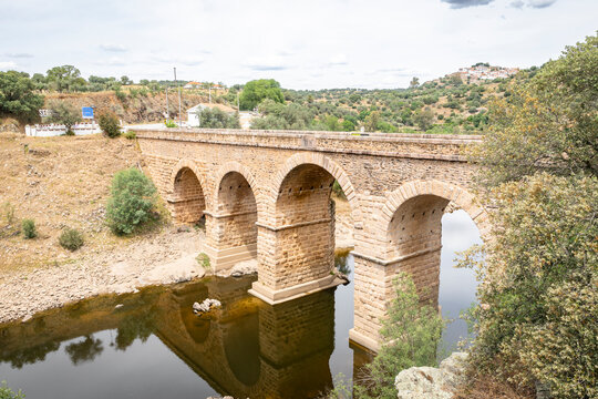 Roman bridge (over Erges river) of Segura, municipality of Idanha-a-Nova, province of Beira Baixa, Castelo Branco, Portugal - Spain