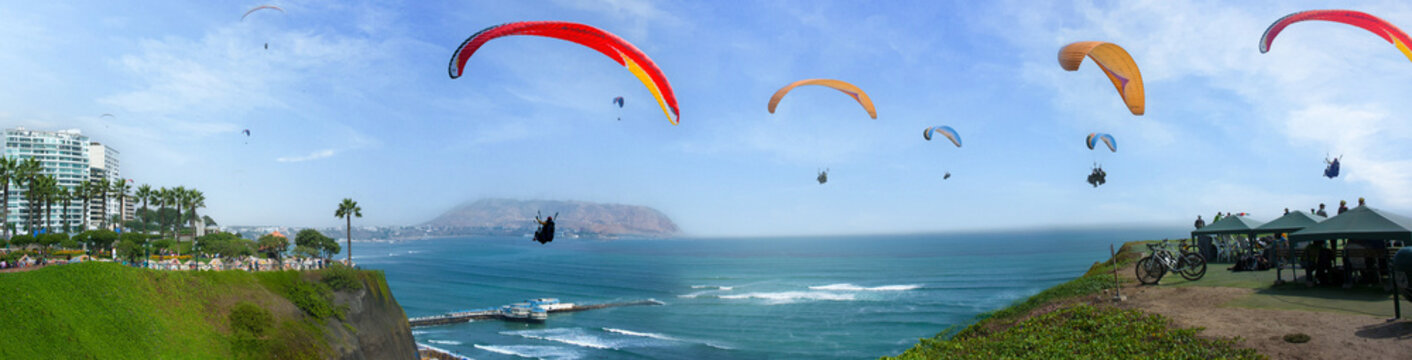 Paragliding, Miraflores, Lima Peru