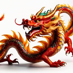 Colorful eastern Cinese dragon, traditional zodiac symbol for Lunar New Year