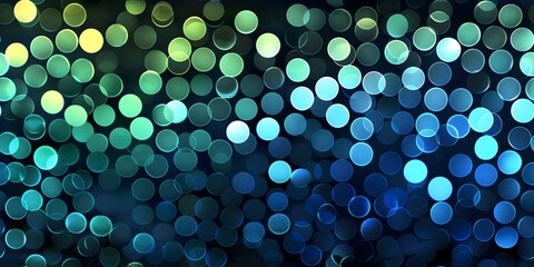 Seamless abstract digital design with blue and green gradient dots on black background. Concept Digital Art, Abstract Design, Gradient Dots, Blue and Green, Seamless Pattern