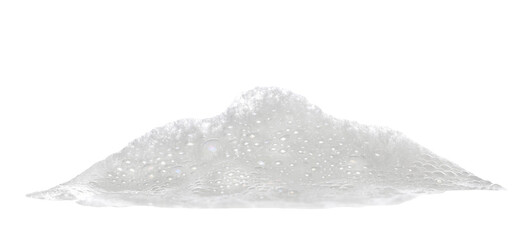 Fototapeta premium Soap foam, colorful bubbles isolated on white