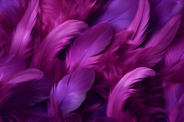 Vibrant Purple feathers. Pattern bird color. Generate Ai