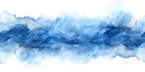 Tranquil and artistic background concept: Blue watercolor abstract waves seamless background. Concept Abstract Art, Tranquil Watercolors, Seamless Design, Artistic Backgrounds