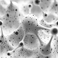 black and white neural network, biology lab science, ai generated