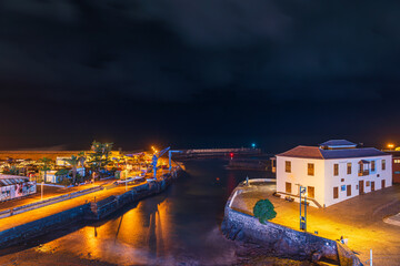 Hafen Puerto de la Cruz bei Nacht