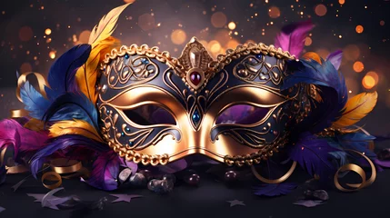Gordijnen Carnival mask background, carnival mask © ma