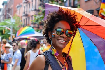 LGBTQ Pride world peace. Rainbow lesbian love colorful brilliant diversity Flag. Gradient motley colored lgbtq+ in video games LGBT rightsparade love forum pride community - obrazy, fototapety, plakaty