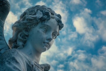 Fototapeta na wymiar Angel statue against the sky