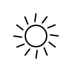 Sun icon vector. Brightness Icon vector