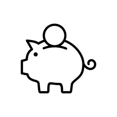 Piggy bank icon vector. piggy money icon