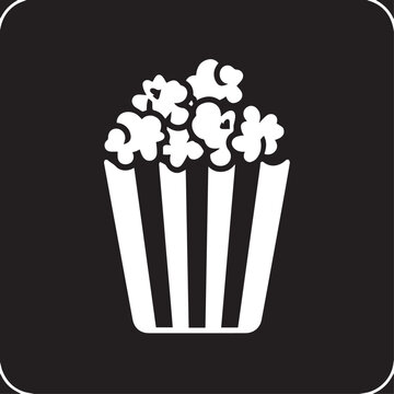 Popcorn in cartoon, doodle style . Image for t-shirt, web, mobile apps and ui. Isolated 2d vector illustration in logo, icon, sketch style, Eps 10, black and white. AI Generative