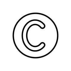 Copyright icon vector. copyright symbols