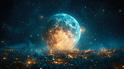 Obraz premium Planets and Stars as Stones: A Creative Decoration for Rooms