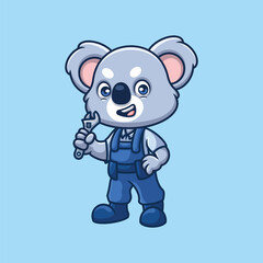 Mechanic Koala Cute Cartoon