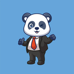 Manager Panda Cute Cartoon