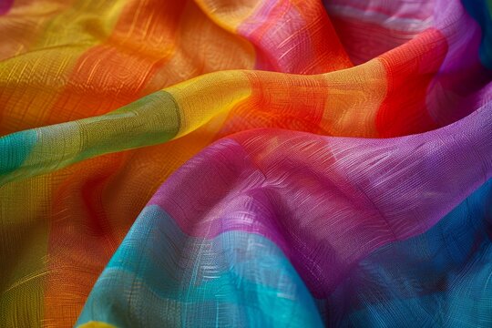 LGBTQ Pride personalized. Rainbow zinnwaldite brown colorful pride promenade diversity Flag. Gradient motley colored chartreuse green LGBT rightsparade made by hand pride community