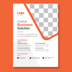 poster flyer pamphlet brochure cover design layout space for photo background, vector illustration template in A4 size