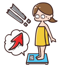 体重が増えてショックを受けている女性