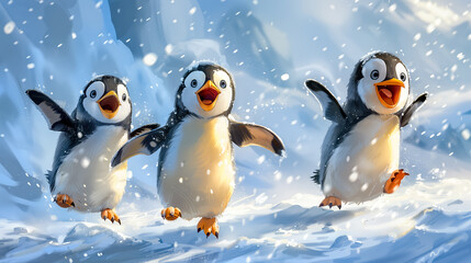 Szczęśliwe Pingwiny
