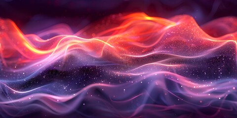 Fototapeta premium Dynamic wave on abstract background is futuristic and visually engaging seamless background. Concept Abstract Backgrounds, Futuristic Design, Dynamic Waves, Visual Engagement, Seamless Pattern