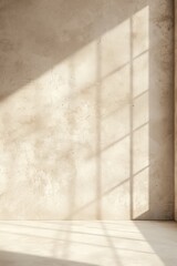 Sunlight Casting Shadows on Beige Wall and Floor