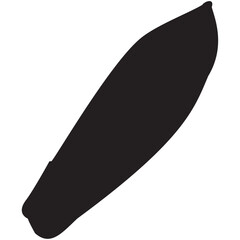 A silhouette of a canoe