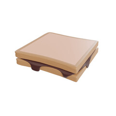 Fast food and desserts 3d icon render clipart
