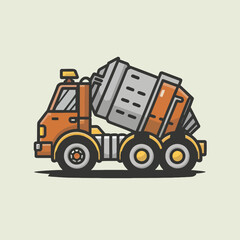 Fototapeta premium Cement mixer truck illustration 