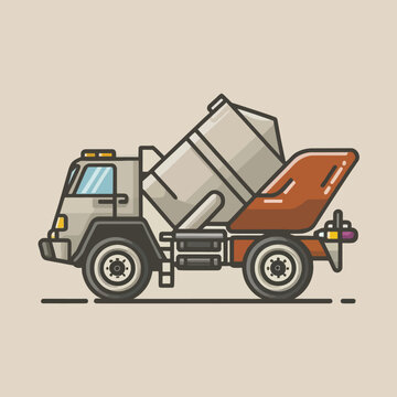 Cement mixer truck illustration 