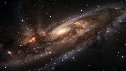 Stellar Solitude: A Galaxy Wallpaper with a Few Stars - obrazy, fototapety, plakaty