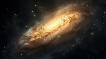 Stellar Solitude: A Galaxy Wallpaper with a Few Stars - obrazy, fototapety, plakaty
