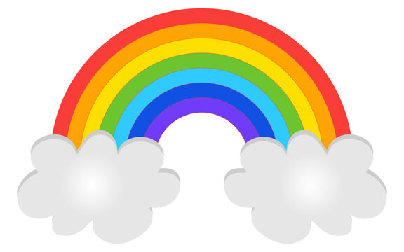 Rainbow vector image, editable rainbow vector wallpaper