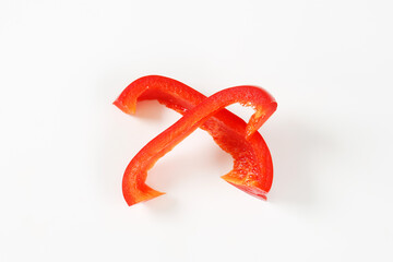 Two slices of red bell pepper - 746174929