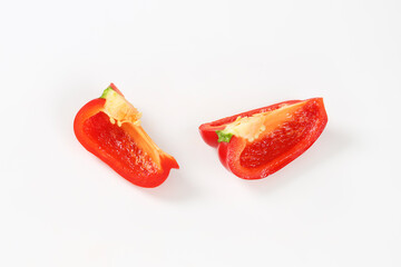Two red bell pepper quarters - 746174942