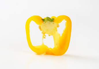 Slice of yellow bell pepper - 746174964