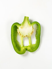 Slice of green bell pepper - 746174989