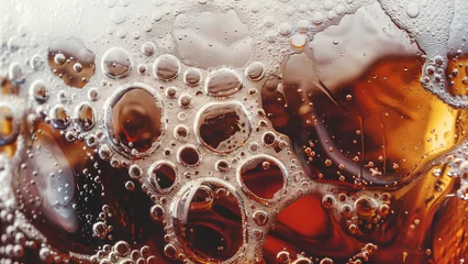 Zelfklevend Fotobehang Bubbly Brew: A Sharp Image of Beer with Foam © 대연 김