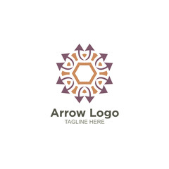 Luxury arrow logo design