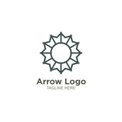 Luxury arrow logo design