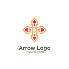 Luxury arrow logo design