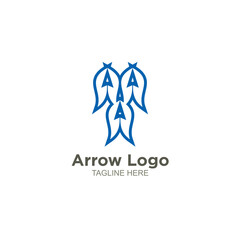 Luxury arrow logo design